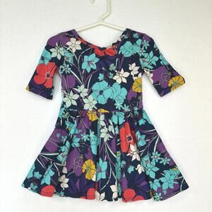 Dot Dot Smile Long Sleeve Floral Twirl Dress 12/24m
